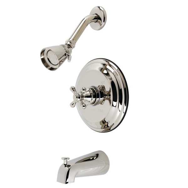 Kingston Brass KB2636BX Tub and Shower Faucet, Polished Nickel KB2636BX